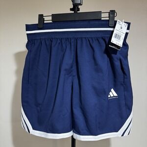 Adidas Women's Crazylite Basketball Shorts Navy Blue White [JP0646] Size Small